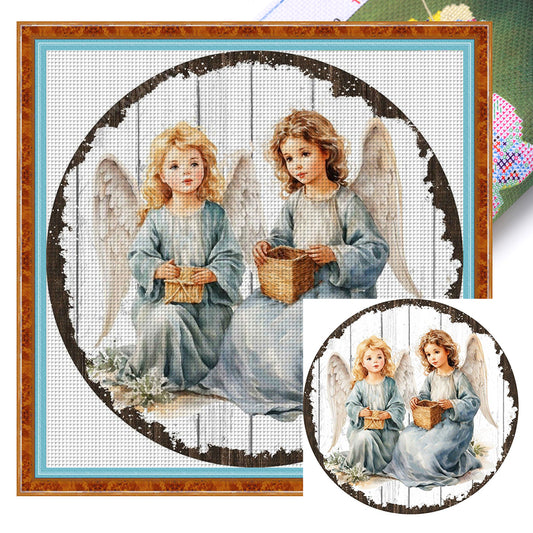 Angel Girl - 11CT Stamped Cross Stitch 50*50CM