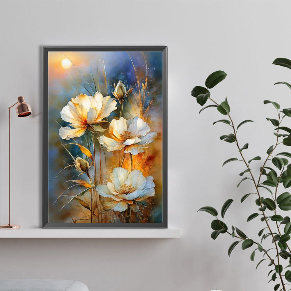 Orange Flower - Full Round Drill Diamond Painting 40*60CM