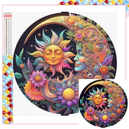 Sun And Moon - Full Square Drill Diamond Painting 40*40CM