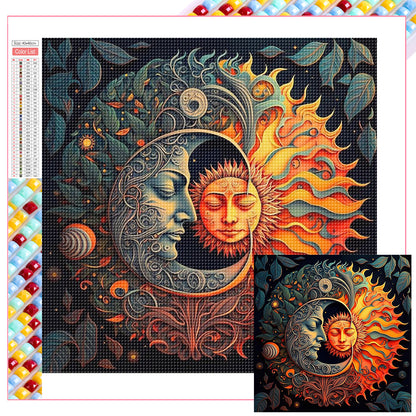 Sun And Moon - Full Square Drill Diamond Painting 40*40CM