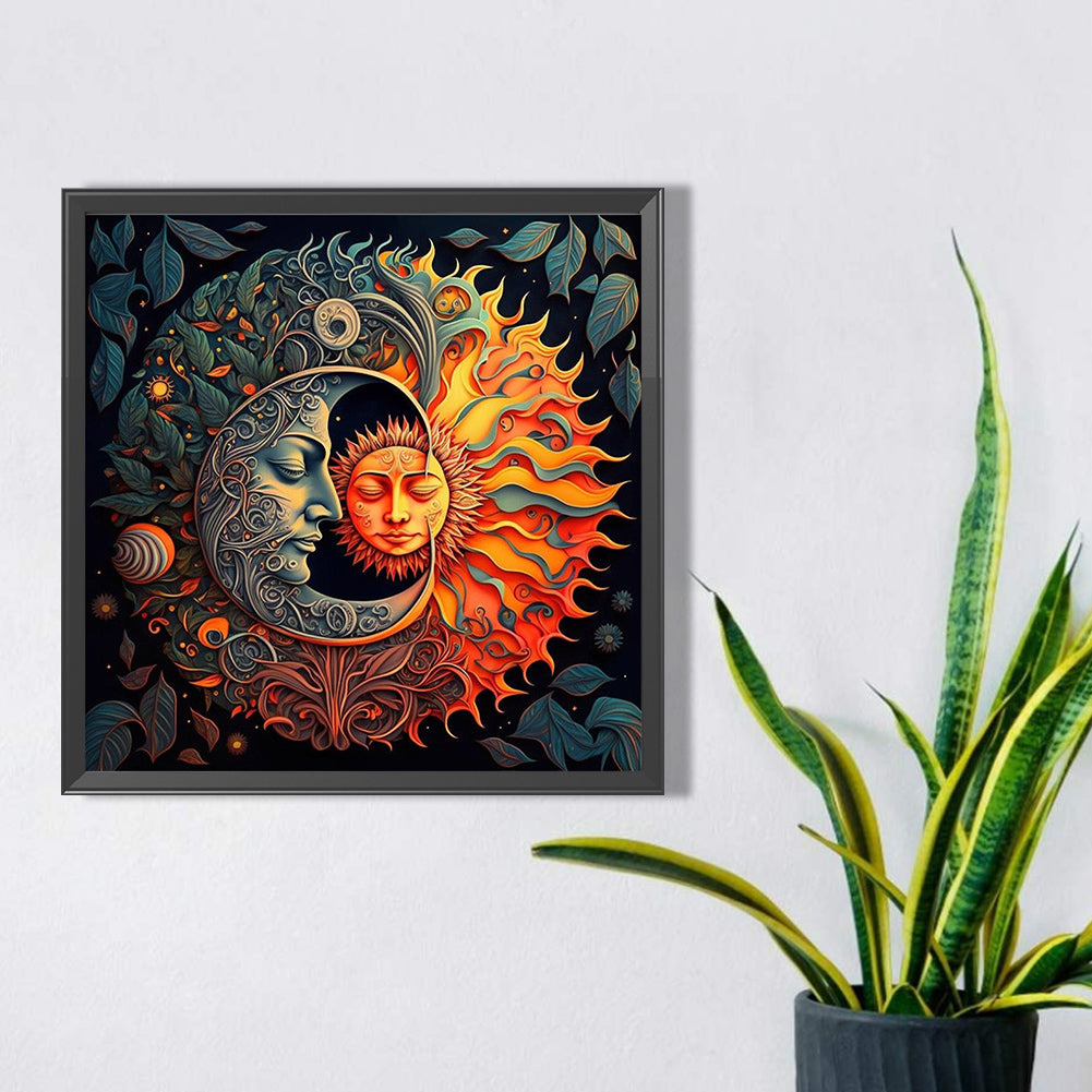 Sun And Moon - Full Square Drill Diamond Painting 40*40CM