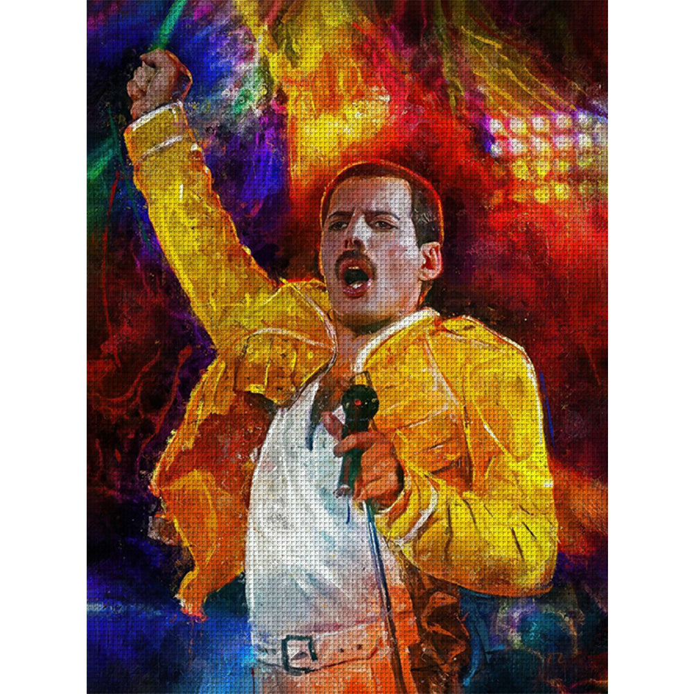 Queen Frontman Freddie - 11CT Stamped Cross Stitch 40*55CM