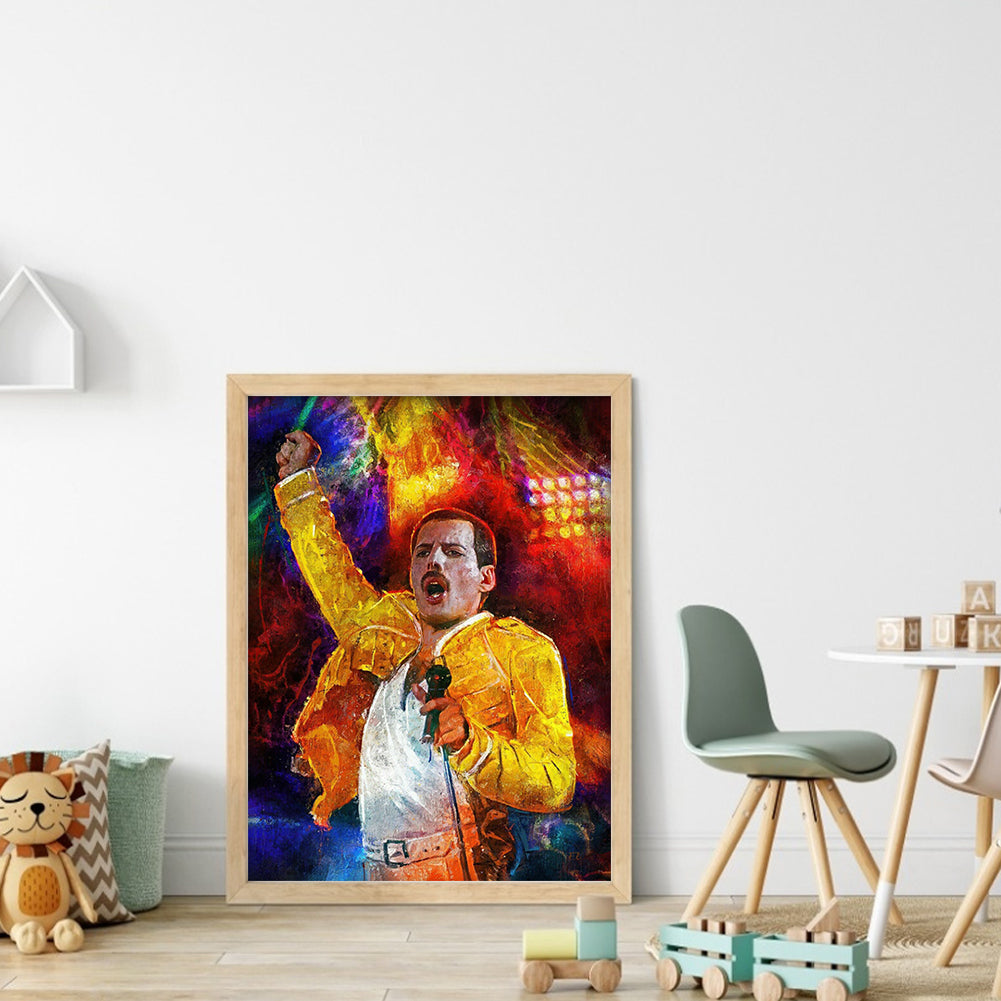 Queen Frontman Freddie - 11CT Stamped Cross Stitch 40*55CM