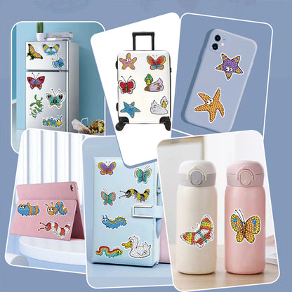42 PCS Diamond Painting Sticker Gem Sticker for Boy Gift (Butterfly Starfish)