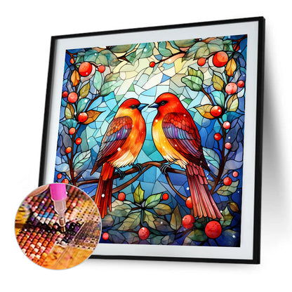 Pair Of Cardinals - Full Square Drill Diamond Painting 40*70CM