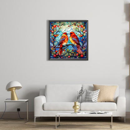 Pair Of Cardinals - Full Square Drill Diamond Painting 40*70CM