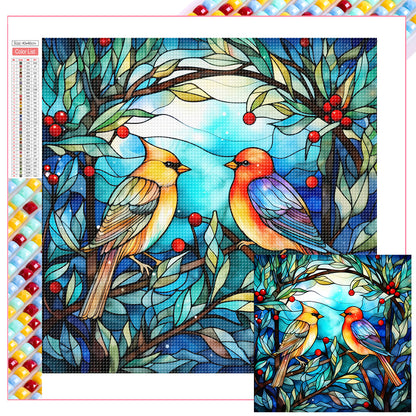 Pair Of Cardinals - Full Square Drill Diamond Painting 40*40CM