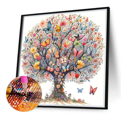 Butterfly Tree - Full Round Drill Diamond Painting 40*40CM