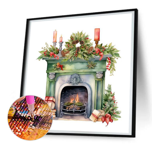 Fireplace - Full Round Drill Diamond Painting 30*30CM
