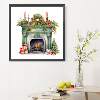 Fireplace - Full Round Drill Diamond Painting 30*30CM
