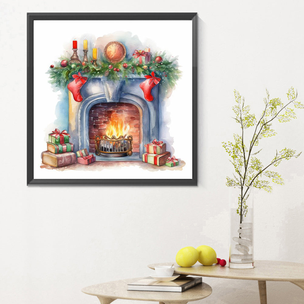 Fireplace - Full Round Drill Diamond Painting 30*30CM