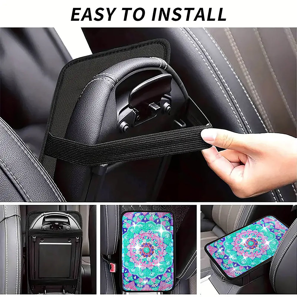 Mandala Diamond Painting Car Non-Slip Pad Diamond Painting Car Armrest Box Mat
