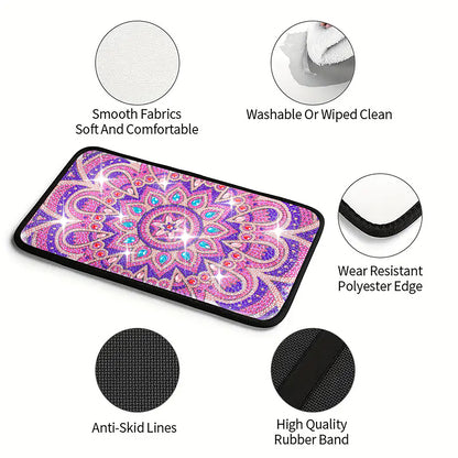Mandala Diamond Painting Car Non-Slip Pad Diamond Painting Car Armrest Box Mat