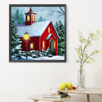 Christmas House - Full Round Drill Diamond Painting 30*30CM