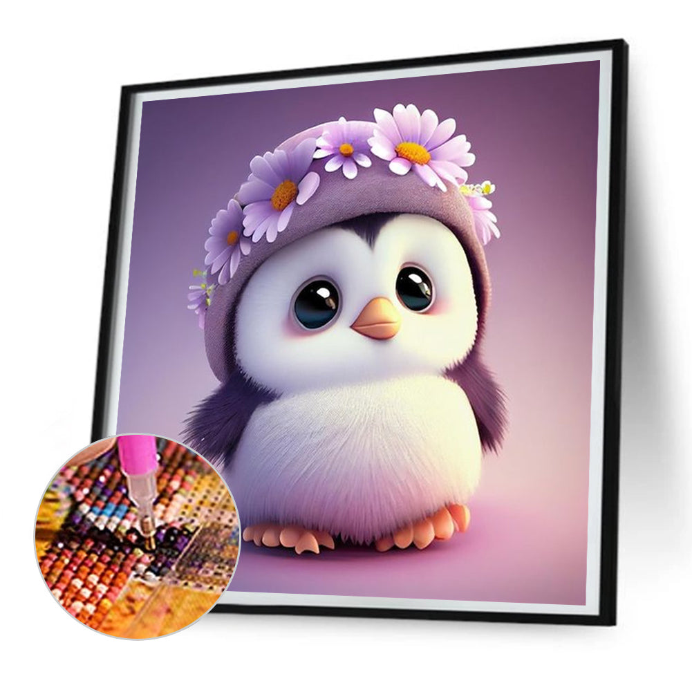 Cute Penguin - Full Round Drill Diamond Painting 30*30CM