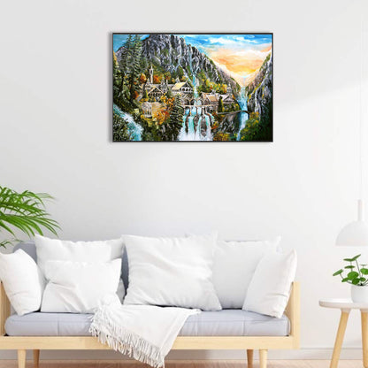 Landscape Castle - Full Round Drill Diamond Painting 60*40CM