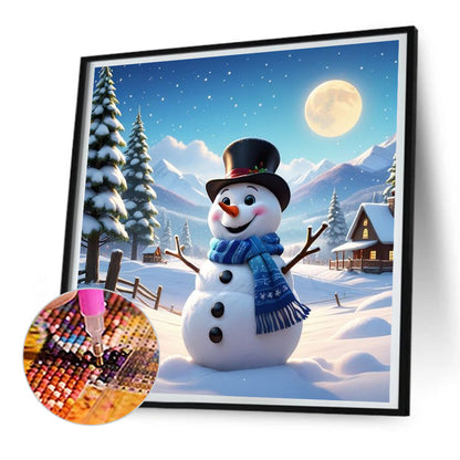 Snowman - Full Round Drill Diamond Painting 30*30CM