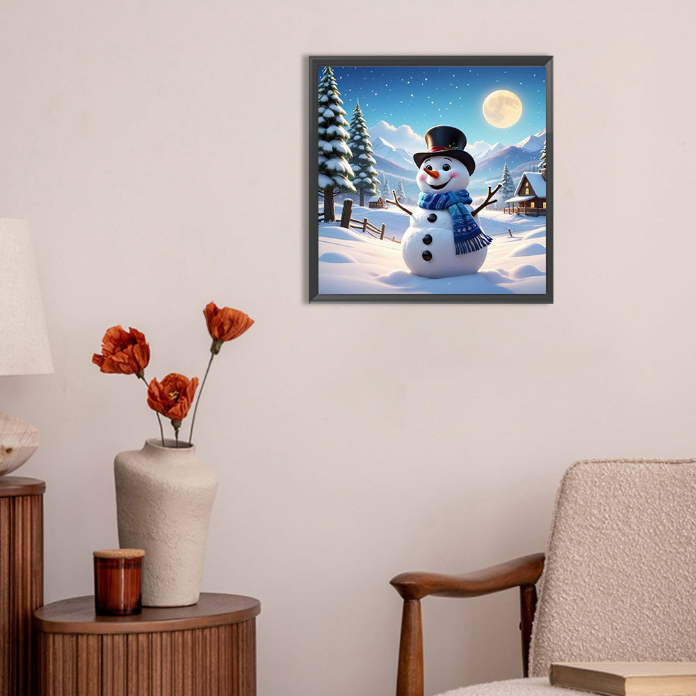 Snowman - Full Round Drill Diamond Painting 30*30CM