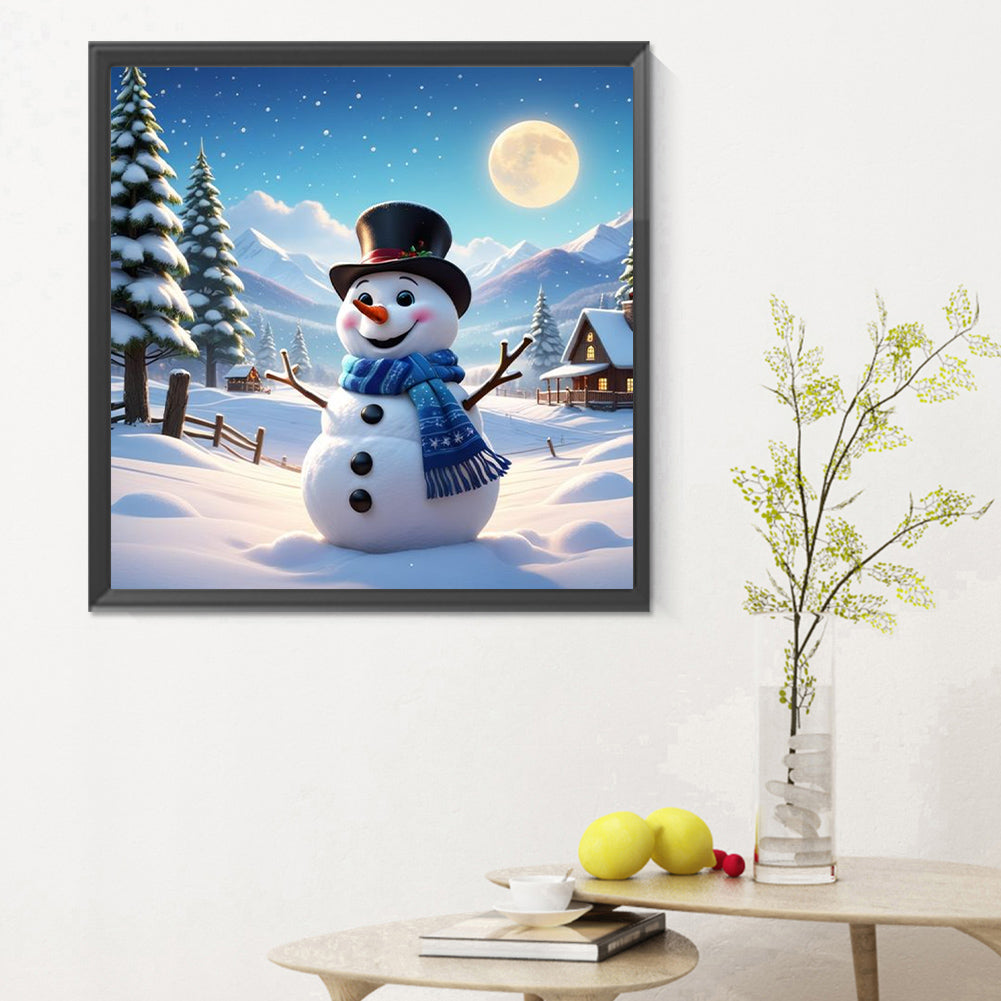 Snowman - Full Round Drill Diamond Painting 30*30CM