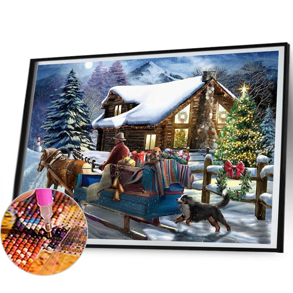 Snow Scene - Full Square Drill Diamond Painting 50*40CM