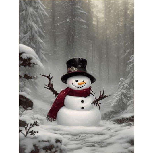 Snowman - Full Round Drill Diamond Painting 30*40CM