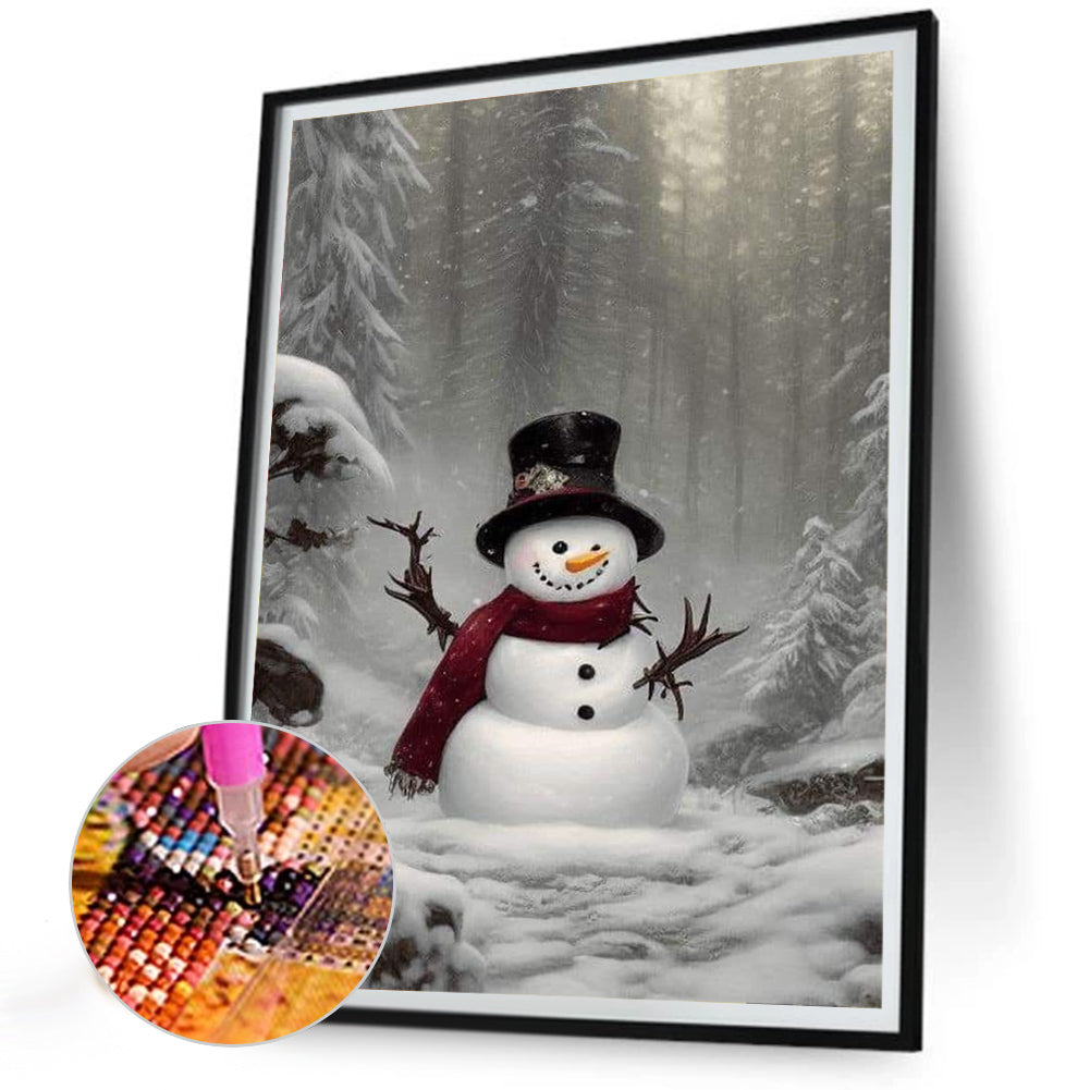 Snowman - Full Round Drill Diamond Painting 30*40CM