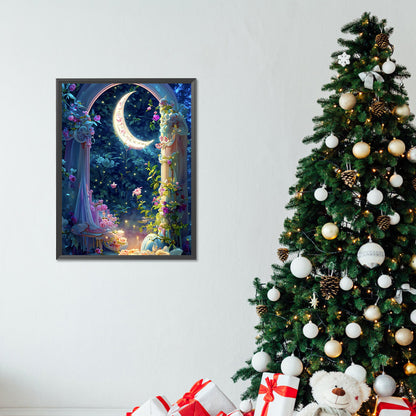 Flower Moonlight - Full AB Round Drill Diamond Painting 30*40CM