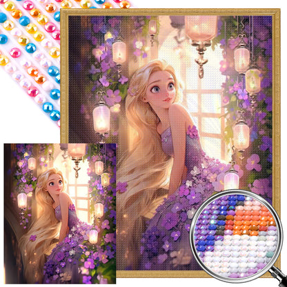 Disney Princess-Rapunzel - Full AB Round Drill Diamond Painting 40*50CM