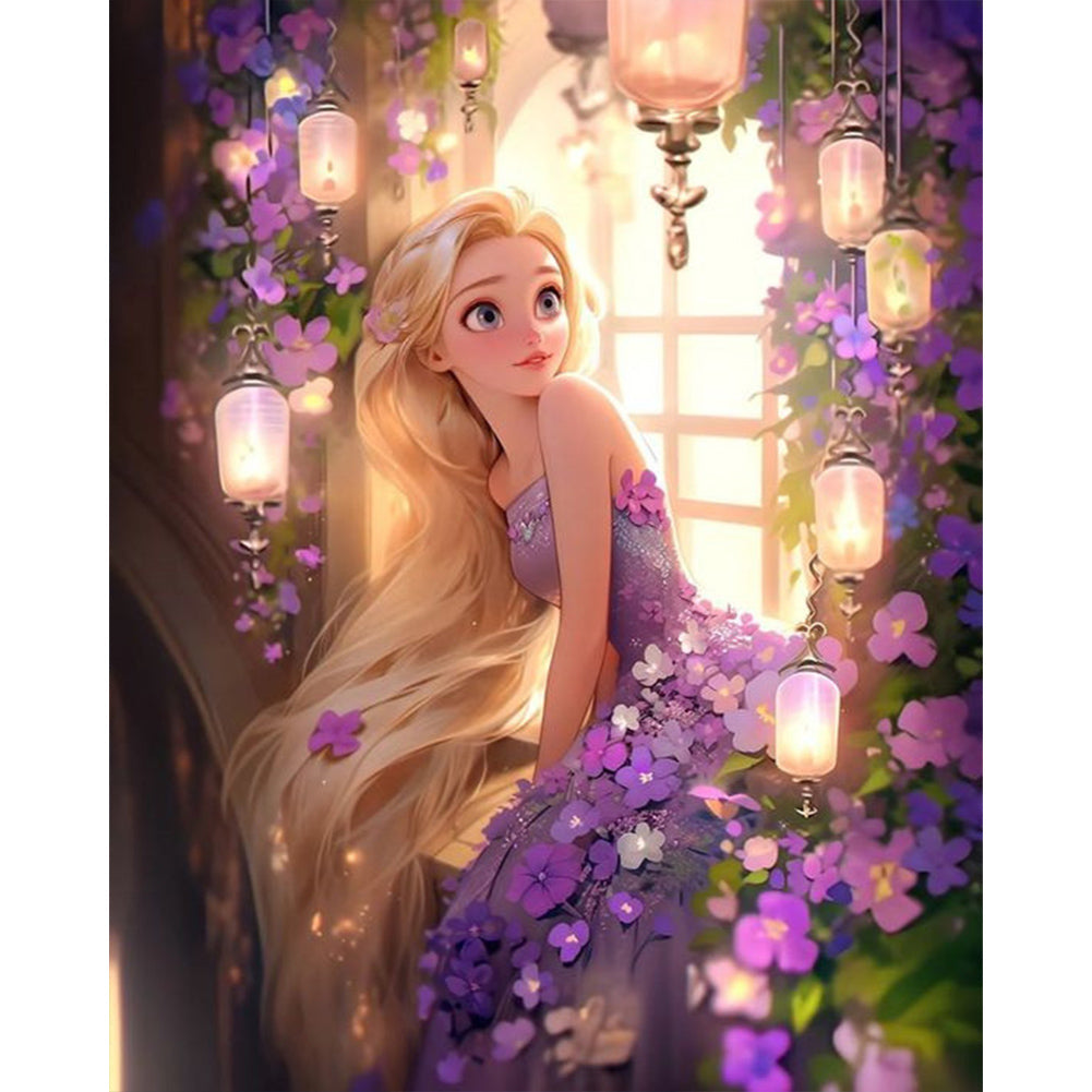 Disney Princess-Rapunzel - Full AB Round Drill Diamond Painting 40*50CM