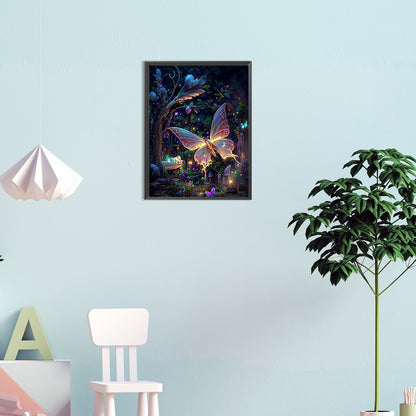 Fluorescent Butterfly - Full Round Drill Diamond Painting 35*45CM