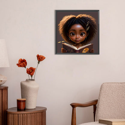 Black Girl - Full Round Drill Diamond Painting 30*30CM