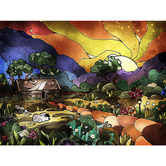 Pastoral Mural - Full Round Drill Diamond Painting 40*30CM