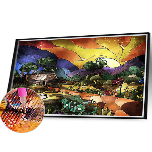 Pastoral Mural - Full Round Drill Diamond Painting 40*30CM