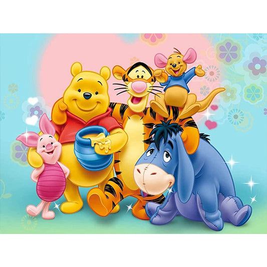 Winnie The Pooh And Friends - Full Round Drill Diamond Painting 40*30CM