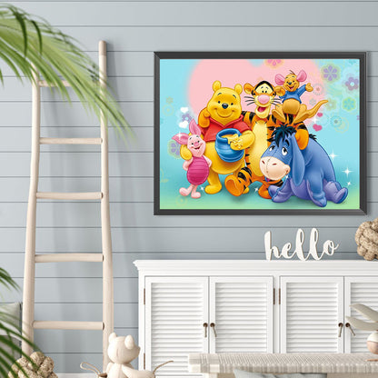 Winnie The Pooh And Friends - Full Round Drill Diamond Painting 40*30CM