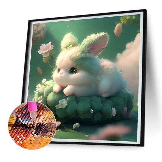 Green Bunny - Full Round Drill Diamond Painting 30*30CM
