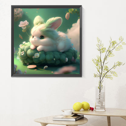 Green Bunny - Full Round Drill Diamond Painting 30*30CM
