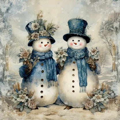 Christmas Snowman - Full Round Drill Diamond Painting 30*30CM