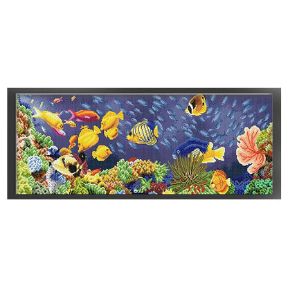 The Underwater World - 11CT Stamped Cross Stitch 90*40CM