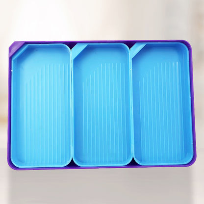 4 Set Large Diamond Art Painting Bead Sorting Trays for DIY Art Craft (Blue)