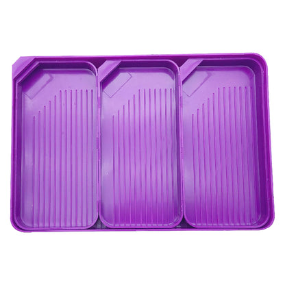 4 Set Large Diamond Art Painting Bead Sorting Trays for DIY Art Craft (Purple)