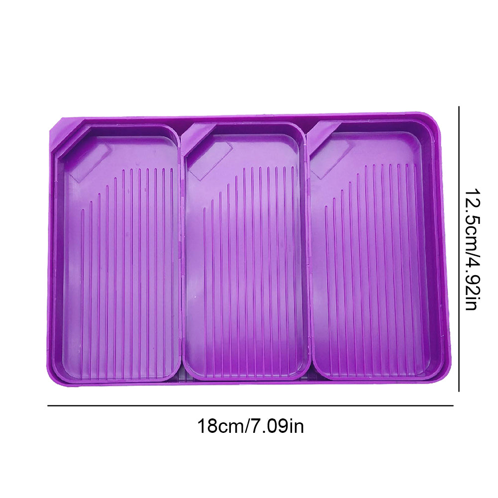 4 Set Large Diamond Art Painting Bead Sorting Trays for DIY Art Craft (Purple)