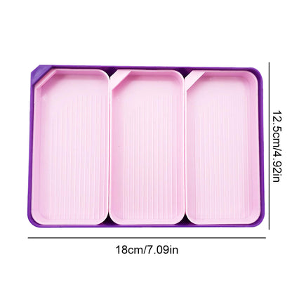 4 Set Large Diamond Art Painting Bead Sorting Trays for DIY Art Craft (Pink)