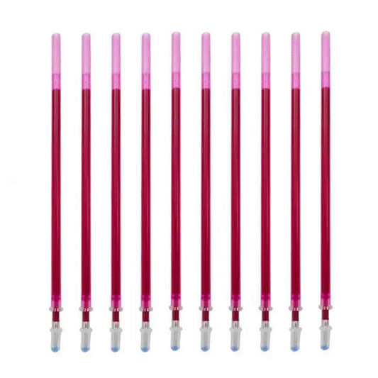 100pcs 0.5mm Cross Stitch Water Soluble Ink Pen Refill Office Supply (Rose Red)