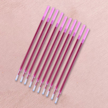 100pcs 0.5mm Cross Stitch Water Soluble Ink Pen Refill Office Supply (Rose Red)