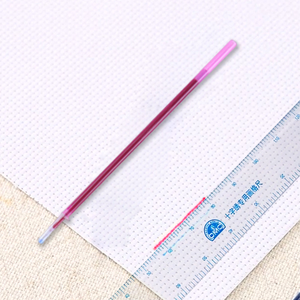 100pcs 0.5mm Cross Stitch Water Soluble Ink Pen Refill Office Supply (Rose Red)