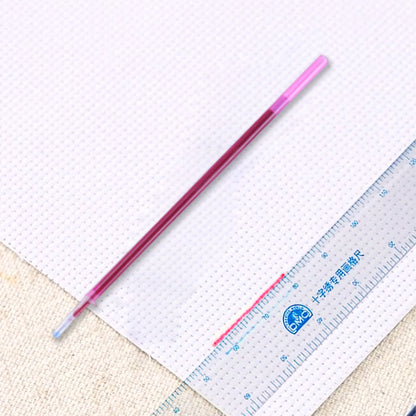 100pcs 0.5mm Cross Stitch Water Soluble Ink Pen Refill Office Supply (Rose Red)