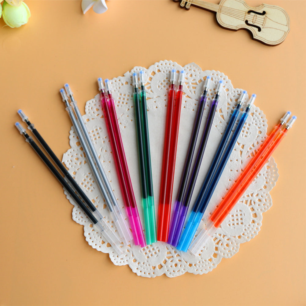 100pcs 0.5mm Cross Stitch Water Soluble Ink Pen Refill Office Supply (Rose Red)