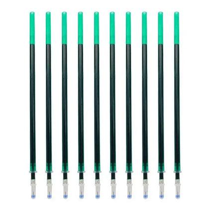 100pcs 0.5mm Cross Stitch Water Soluble Ink Pen Refill Office Supply (Green)