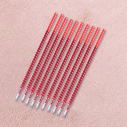 100pcs 0.5mm Cross Stitch Water Soluble Ink Pen Refill School Office Supply(Red)